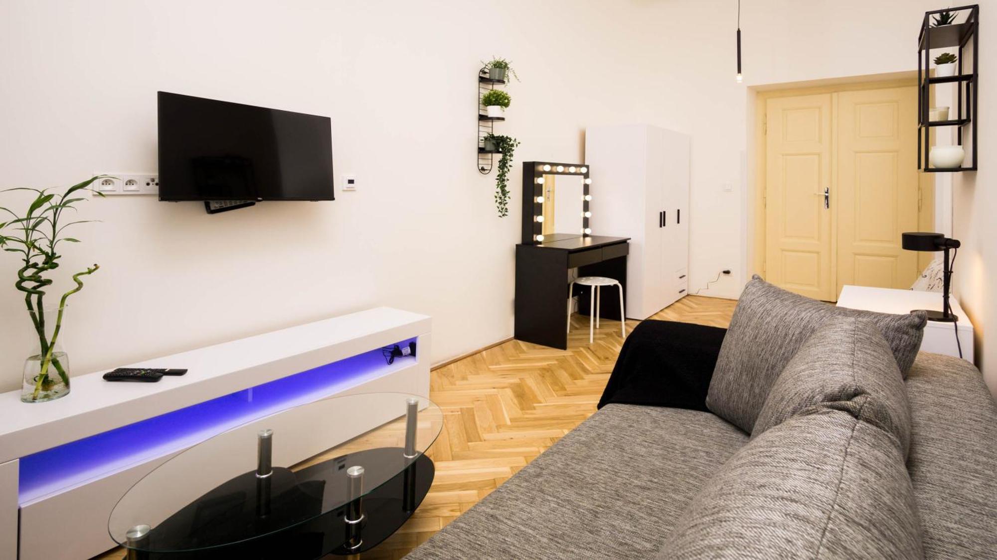 Black & White Apartment Prague By Wenceslas Square And Muzeum Exterior foto